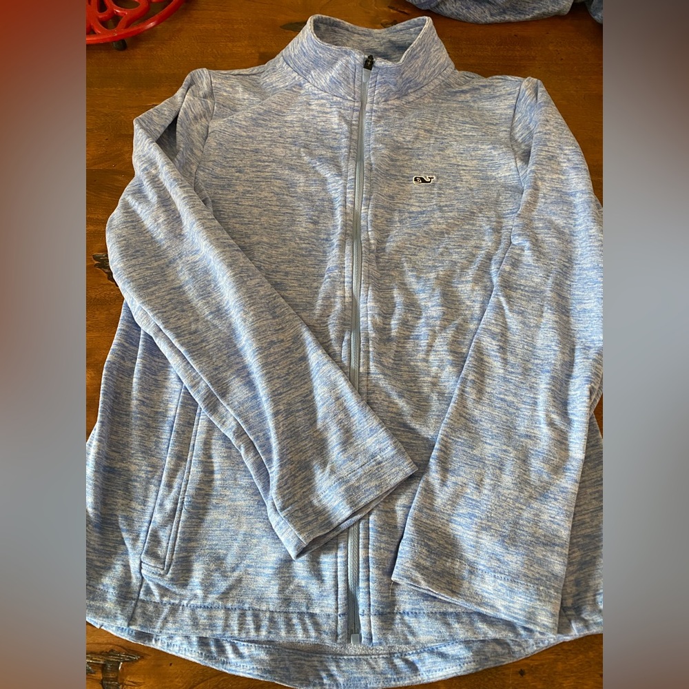 Vineyard Vines lightweight jacket blue girls size 14.